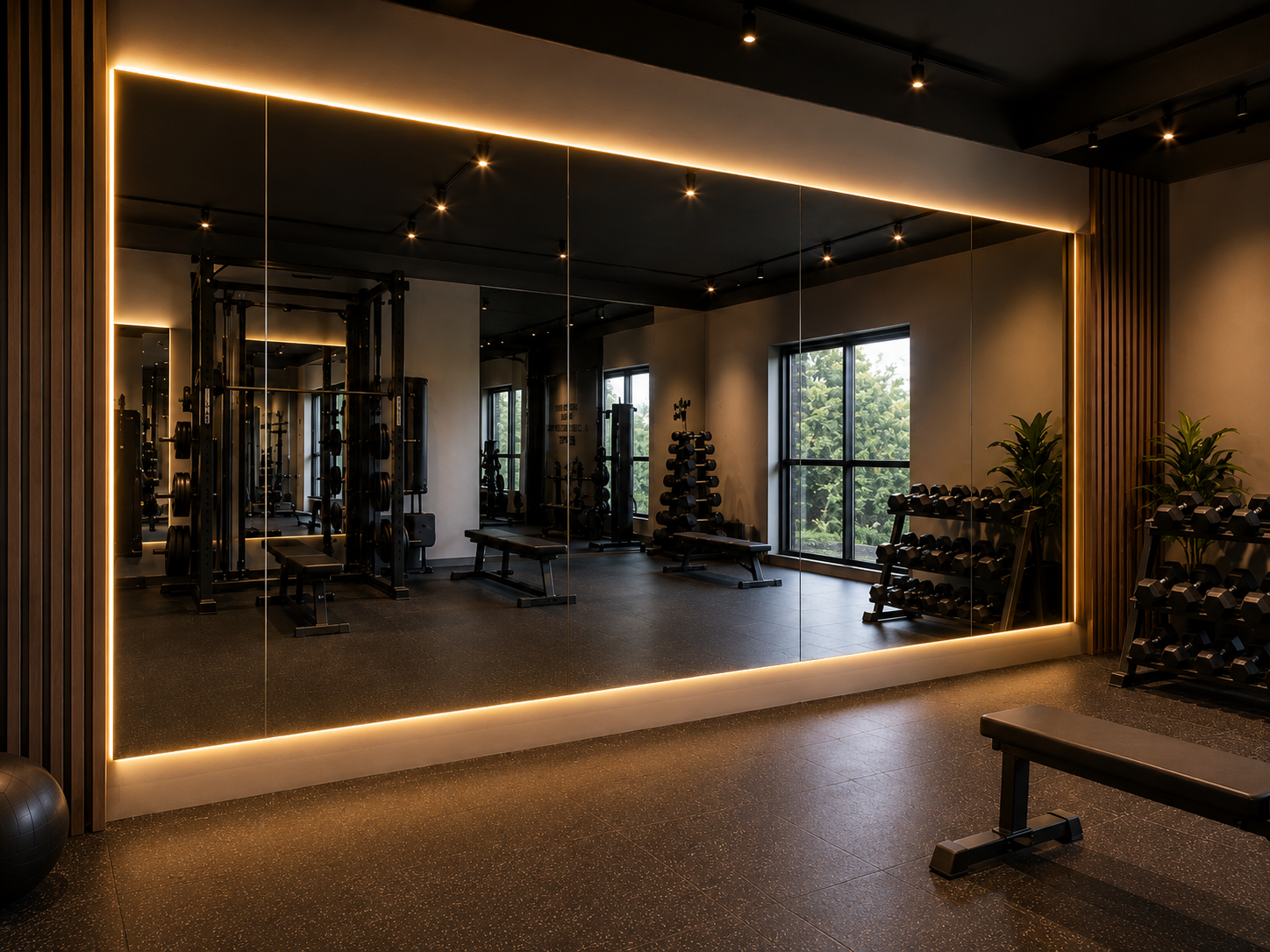 Custom Gym Mirror Wall